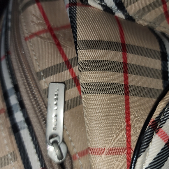 SOLD. Burberry Beige Checkered Backpack - Picture 11 of 15